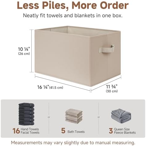 StorageWorks Storage Baskets for Shelves, Light Brown, Extra Large - Image 6