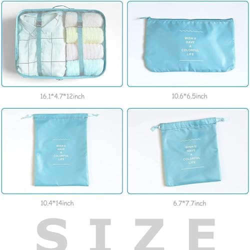 LANSKLBD 6/8 Set Packing Cubes for Suitcases Travel Luggage Packing Organizers - Image 7