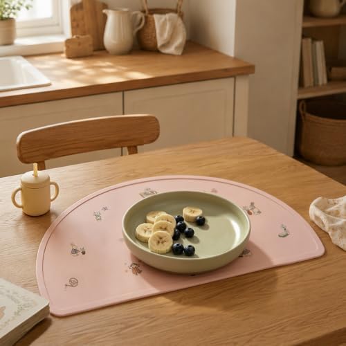 Silicone Placemats for Babies, Toddlers & Kids, BPA-Free Non-Slip Baby Table - Image 7