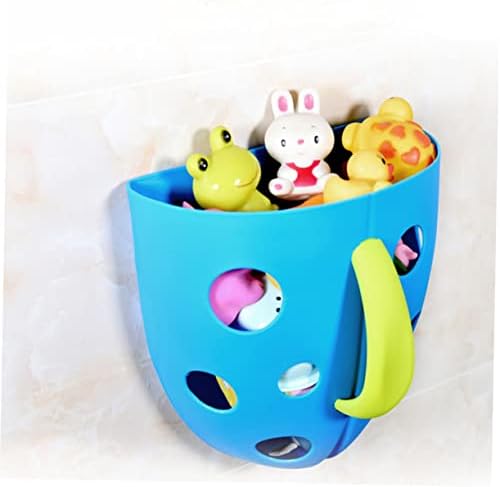 Cabilock Blue Plastic Suction Cup Bath Toy Basket - Image 7
