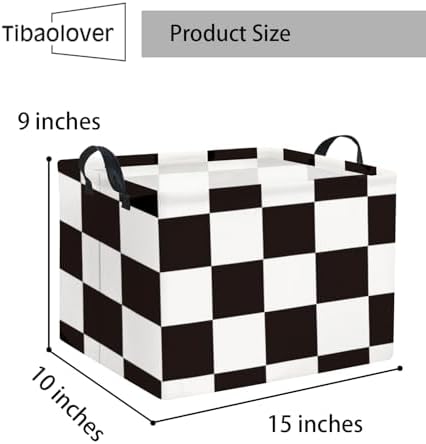 Rectangular Checkered Basket Storage Bin Collapse Storage Basket - Image 6