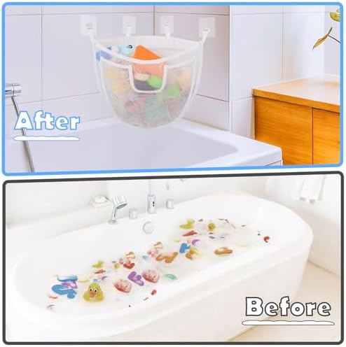 Bath Toys Storage, Corner Bath Toys Bag, Tub Toy Net - Image 6