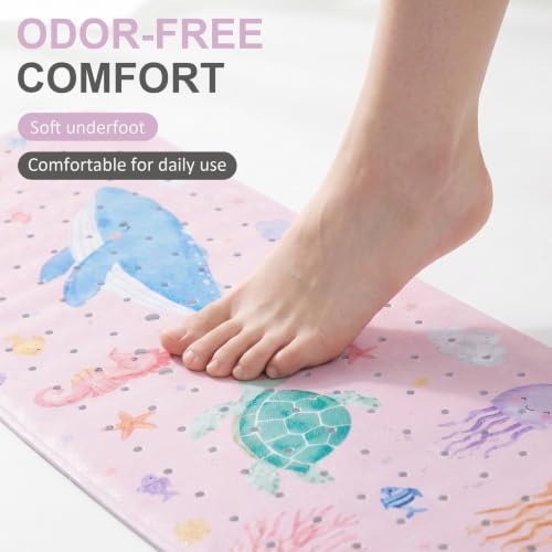 Bathtub Mat for Kids Non Slip, Bath Shower Mat, 40 * 16inch, Under the Sea - Image 6