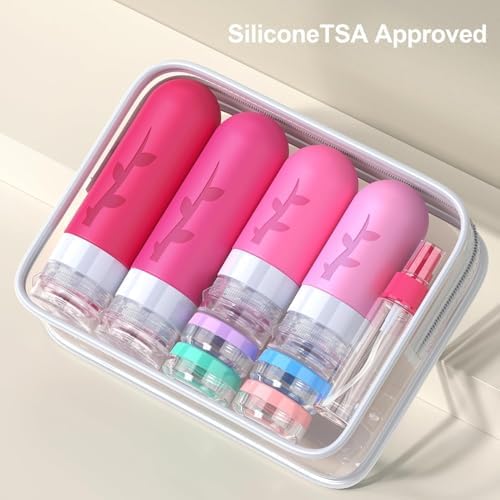 Tocelffe 18pack Travel Bottles for Toiletries, TSA Approved Silicone Travel - Image 4