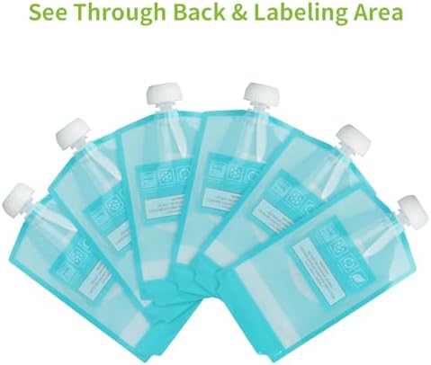 Kirecoo 12PCS 7oz Reusable Refillable Baby Food Squeeze Pouches - Image 6
