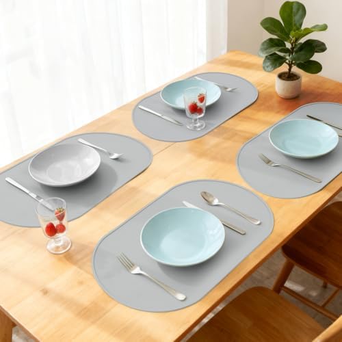 Silicone Placemat Set of 4, Heat Resistant Placemats - Image 6