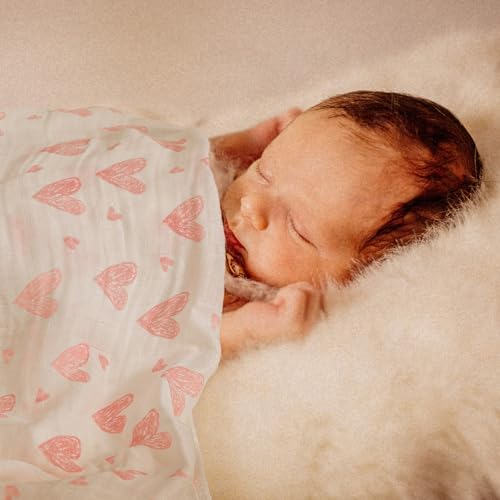 GLLQUEN BABY Muslin Swaddle Blankets 4Pk Receiving Blanket Large 35" x 40" - Image 6