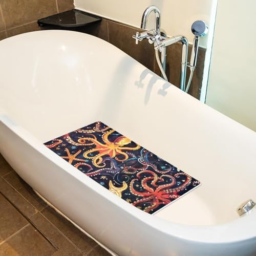 Bath Tub Shower Mat, Washable Bathtub Floor Mats, Suction Cups and Drain Holes - Image 5