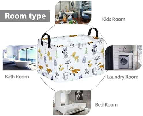 Baby Hamper Girls Storage Basket Collapsible Canvas Women Organizer Bin Gift - Image 7