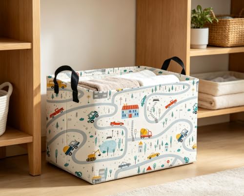 Rectangle Kids Baskets Car Basket Boys Storage Bin Fish Box - Image 7