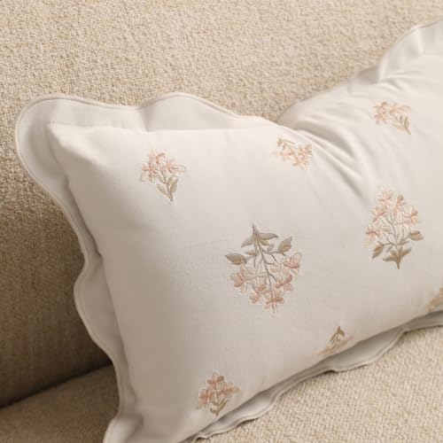 BlissBlush Throw Pillow Cover 20x20, Cream White Velvet Decorative Pillow Cover - Image 7
