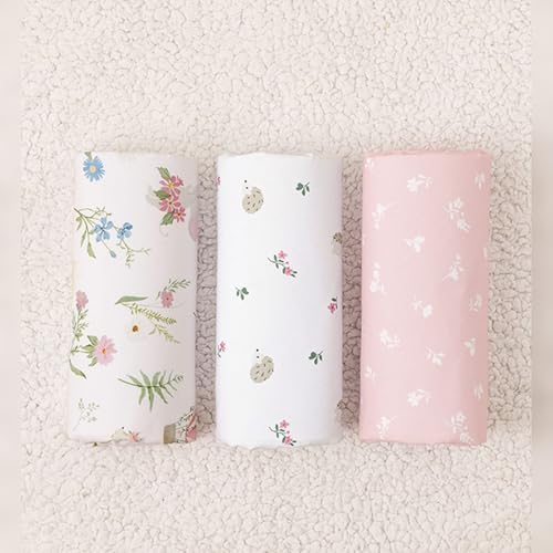 PHF 3 Pack Soft Bassinet Sheets, Floral & Animal Breathable Comfy Cradle Sheets - Image 7