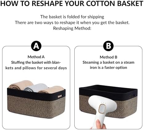 MiniArk Large Storage Baskets for Shelves, Baby Nursery, Toy Baskets Box - Image 7