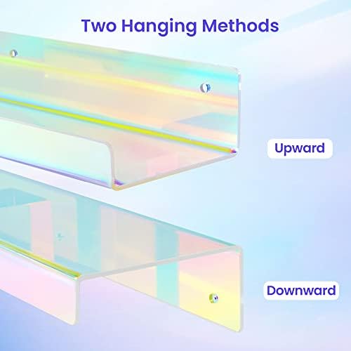 upsimples 4 Pcs 15" Iridescent Acrylic Shelves - Image 6