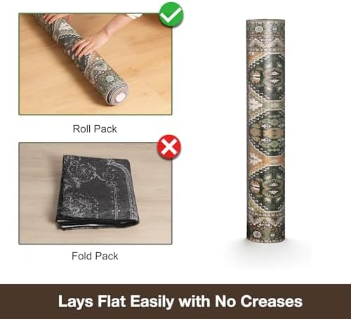 Floor Mat for Home 4×6ft, Easy Clean Plastic Rug-Like Pattern Area Mat for - Image 6