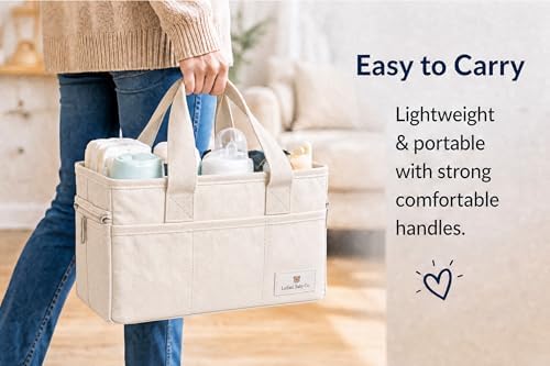 Leilani Baby Diaper Caddy Organizer, Large Portable Nursery Storage Bin - Image 6