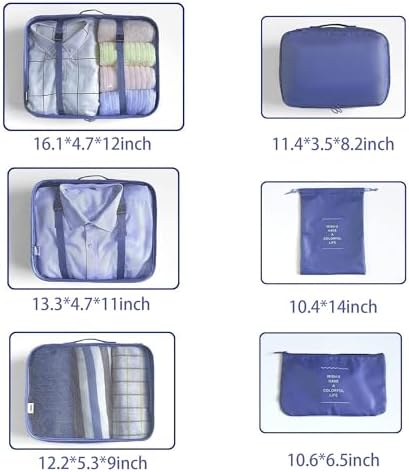 LANSKLBD 6/8 Set Packing Cubes for Suitcases Travel Luggage Packing Organizers - Image 7