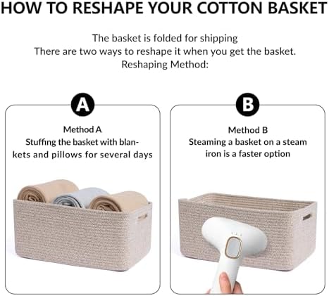 MiniArk Large Storage Baskets for Organizing, Baby Nursery, Toy Bins Box - Image 7