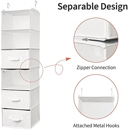 GRANNY SAYS Hanging Closet Organizer, 5 Drawers, 6 Shelves, 4 Pockets - Image 6