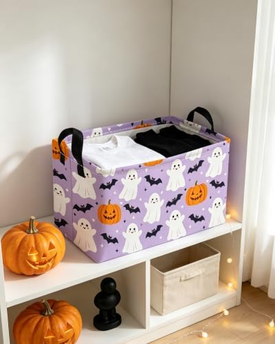 Essme Rectangular Halloween Baskets, Ghost Storage Box, Cute Basket - Image 6