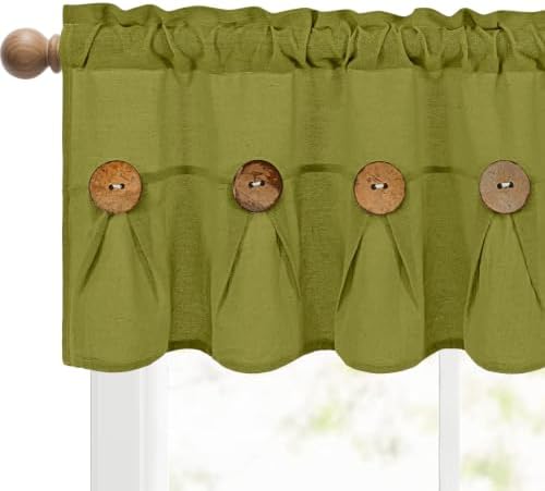 FRAMICS Farmhouse Valance Curtains, Boho Cotton Linen Kitchen Valance, Fresh - Image 7