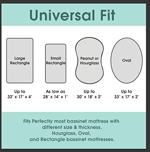 Stretch Fitted Bassinet Sheet Set BROLEX 2 Pack Cradle Sheets - Image 6