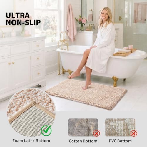 ILANGO Bathroom Rugs 48" × 24", Extra Soft Absorbent Microfiber Bath Rugs - Image 6