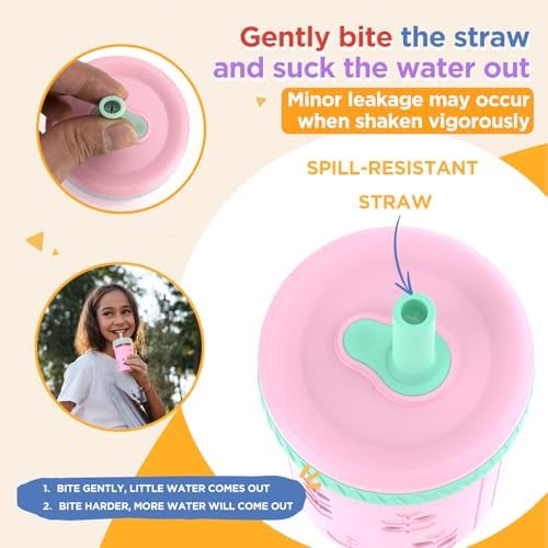 Tronco 8 oz Glass Sippy Cup for Toddlers, Kids Mason Jar Smoothie Cup - Image 6