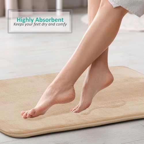 Clara Clark Bathroom Rugs, Velvet Memory Foam Bath Mat, Non-Slip Bath Rugs - Image 7