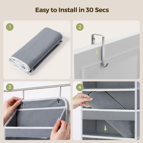 LAMU Over the Door Organizer, Large Capacity Behind the Door Storage - Image 7