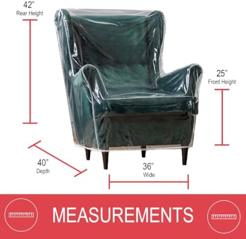 LAMINET Heavy Duty Clear Plastic Chair Covers Protectors - Image 3
