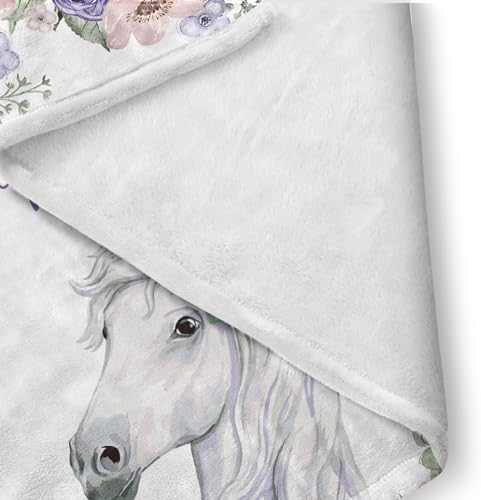 Custom Crib Bedding Set for Girls Boys Gifts Horse Floral Color09 - Image 6