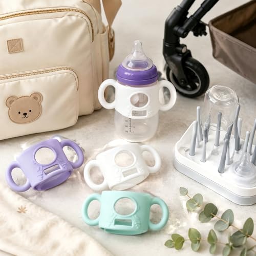 3 White Silicone Handles Fit for Lansinoh Anti-Colic 5&8 OZ PP Bottles - Image 7
