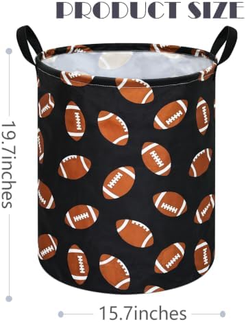 MAIZMZ Rugby Sport Print Storage Basket Kids Hamper, 15.7"D x19.7"H, Waterproof - Image 7