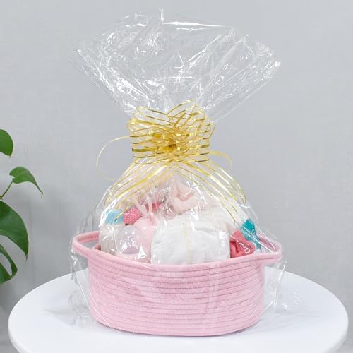 ABenkle Small Basket with Handles, Boho Decorative Rope Woven Dog Cat Toy - Image 7