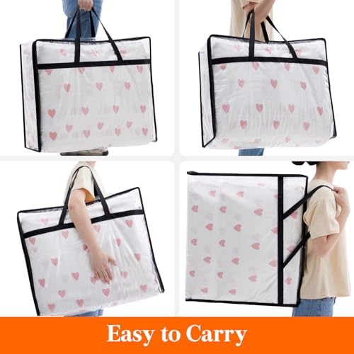 Lifewit 2 Pack Clear Clothes Storage Bags, 110L Plastic Blanket Storage Bag - Image 6