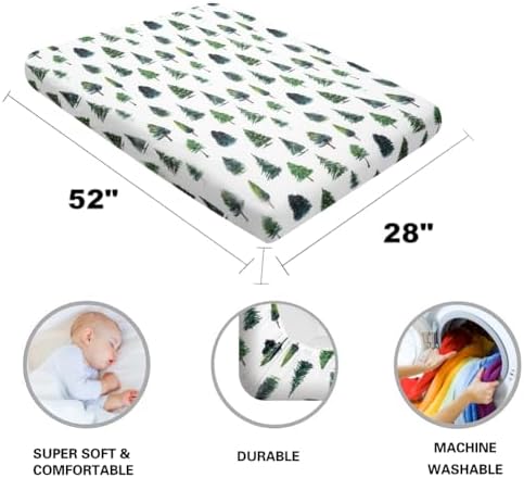 4 Pack Woodland Forest Animals Wood Neutral Unisex Fitted Baby Crib Sheets Set - Image 7