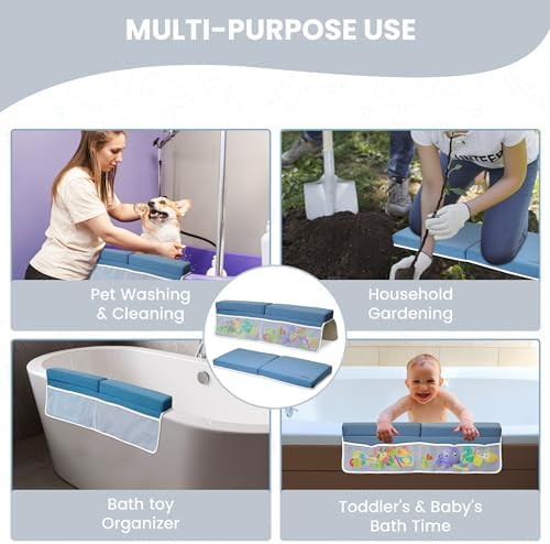 Baby Bath Kneeler and Elbow Rest Pad Set -2 Inch Thick Comfortable Non-Slip 30" - Image 7