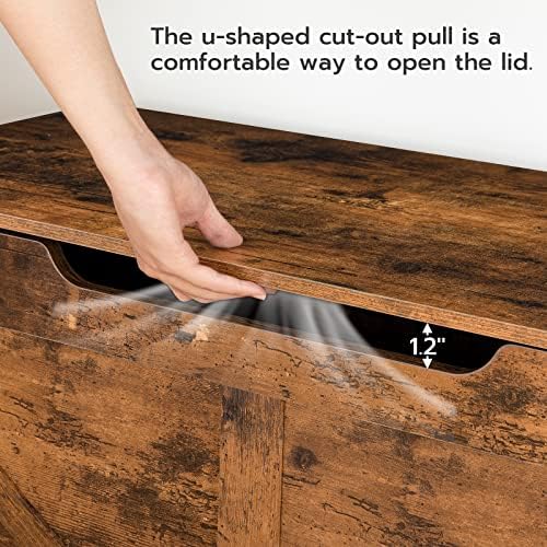 HOOBRO Storage Bench, 39.4β Retro Wooden Storage Chest - Image 6