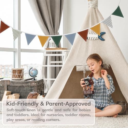 Boys Toddler Room Playroom Nursery Decor, Garland Triangle Banners, 11Ft - Image 5
