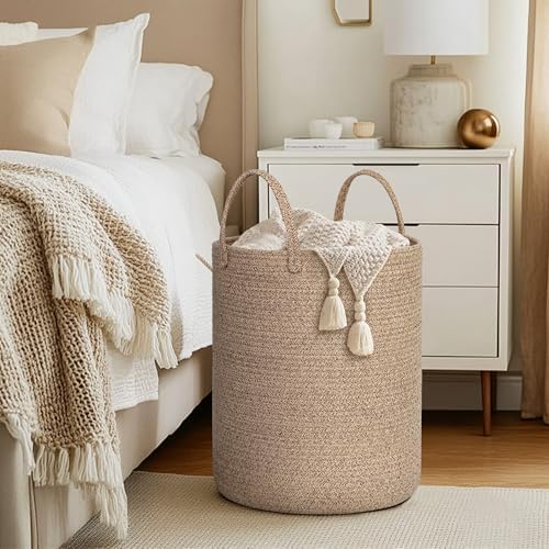 MEGASKET Large Woven Laundry Basket, Cute Nursery Kids Baby Laundry Hamper - Image 7