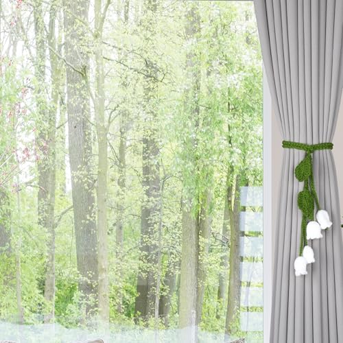 2 Pack Boho Handmade Flower Curtain Tiebacks Curtain Holdbacks - Image 7