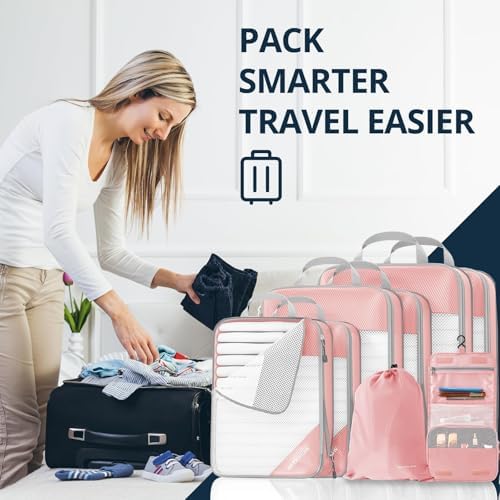 Compression Packing Cubes 8 Set, Compressible Space-Saving Packing Cubes - Image 7