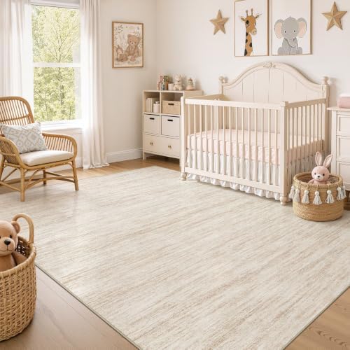 Nakagishi Boho 5x7 Area Rug Living Room Rugs Machine Washable Beige - Image 7