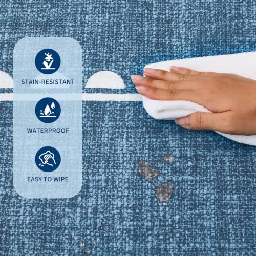 GarveeHome Scalloped Bow Rug 6x9 Washable Rugs - Image 7