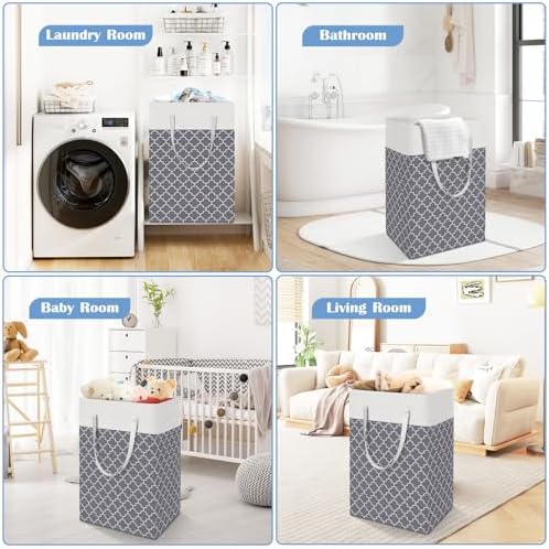 BlissTotes 3-Pack Laundry Basket, Freestanding&Waterproof Laundry Hamper - Image 6