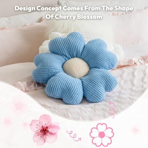 Sioloc Flower Throw Pillow, Cute Daisy Floor Seat Cushion, Aesthetic Fun - Image 6