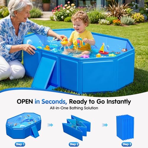 2026 Toddler Bath Tub for Shower, Portable Bathtub for Kids - Image 7