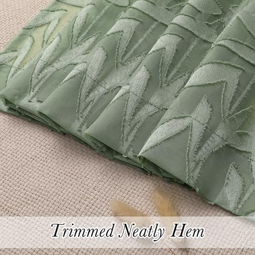 Lecloud Leia 14 Inch Sage Green Sheer Valances - Image 7