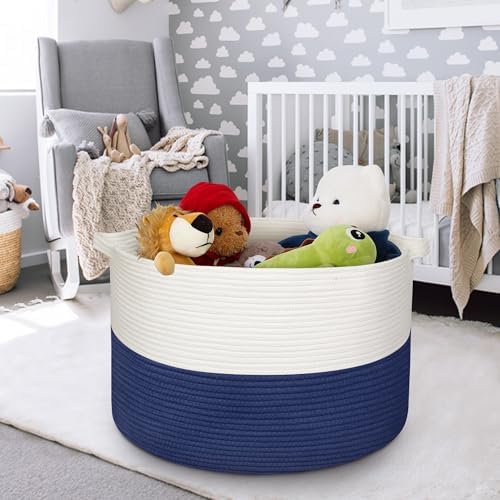 MEGASKET 115L Super Large Blanket Basket, Cotton Rope Woven Bin - Image 6